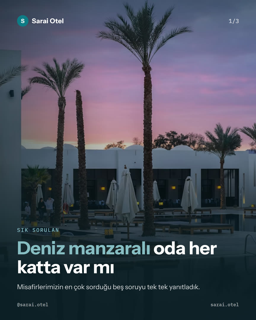 Karosel kapağı: Deniz manzaralı oda her katta var mı