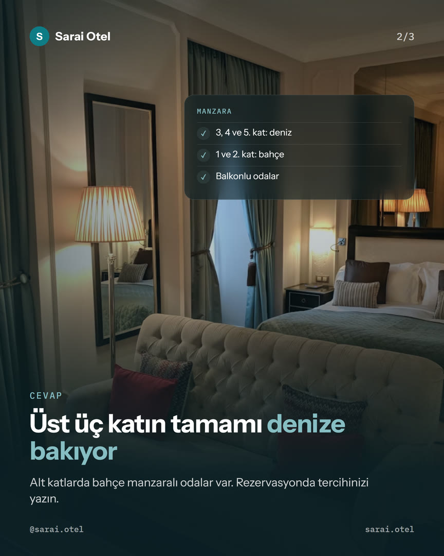 Karosel 2. kare: Üst üç katın tamamı denize bakıyor